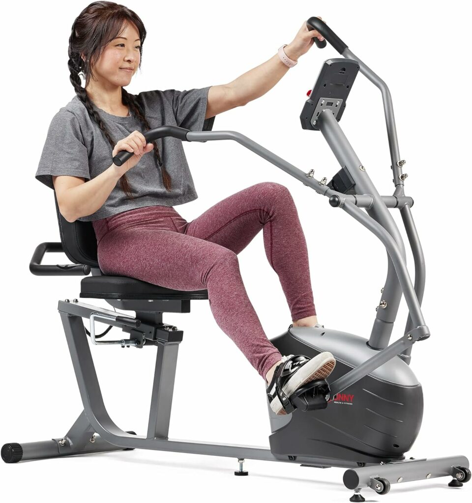 Sunny Health & Fitness Compact Performance Recumbent Bike